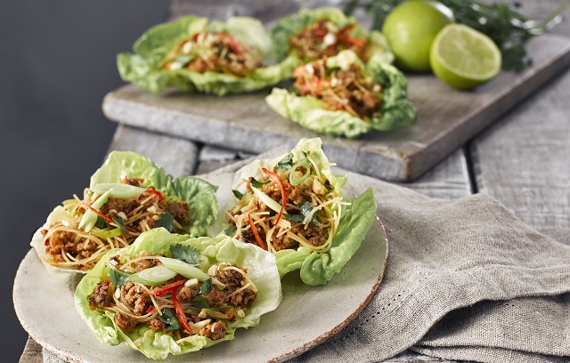 Thai Sausage Lettuce Cups
