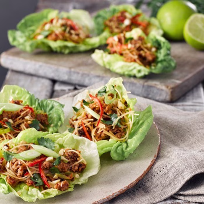 Thai Sausage Lettuce Cups