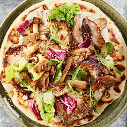 Barbecued Soy-butter Mushroom Kebabs