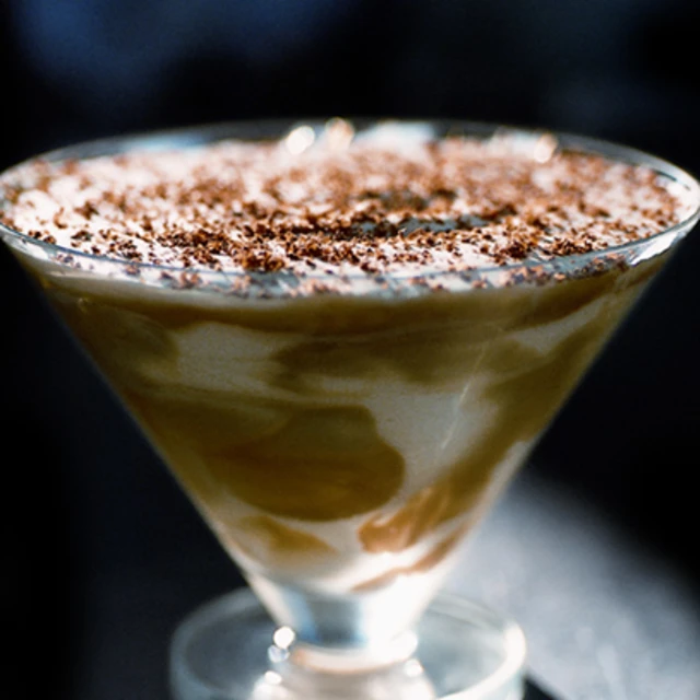 Banana Mousse with Butterscotch Ripple