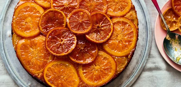 Marmalade polenta upside-down cake