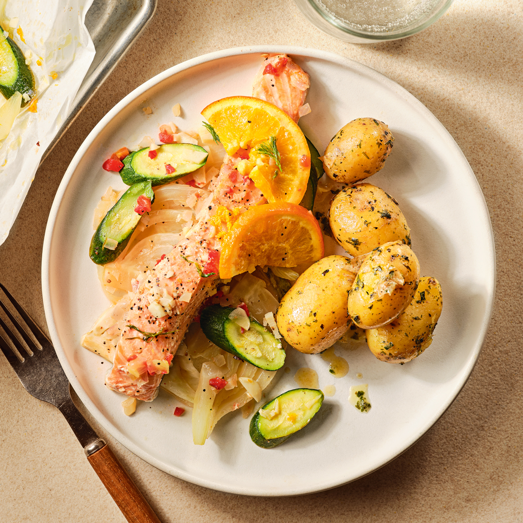 Fennel and Orange Trout Parcels