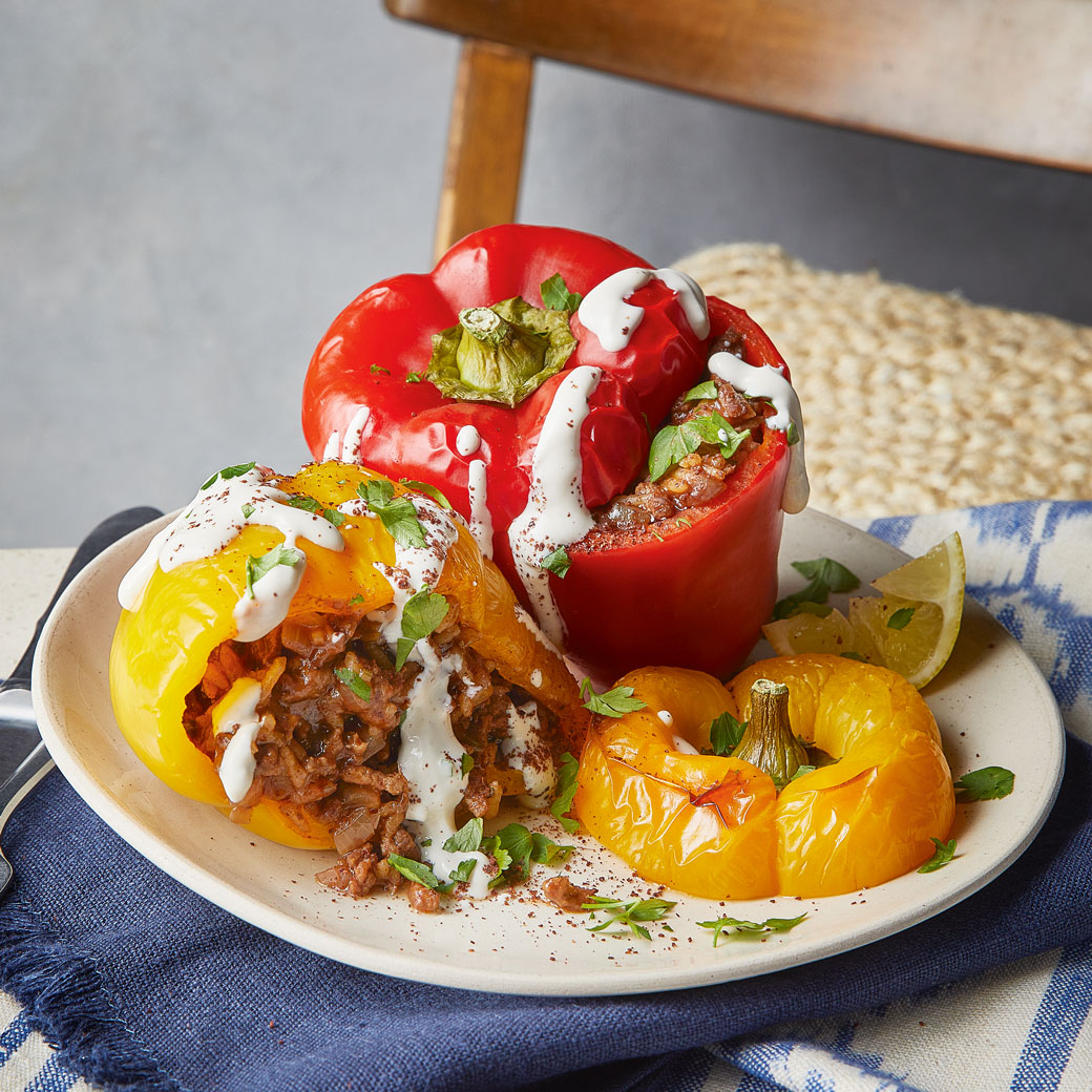 Lamb-and-rice-stuffed Peppers