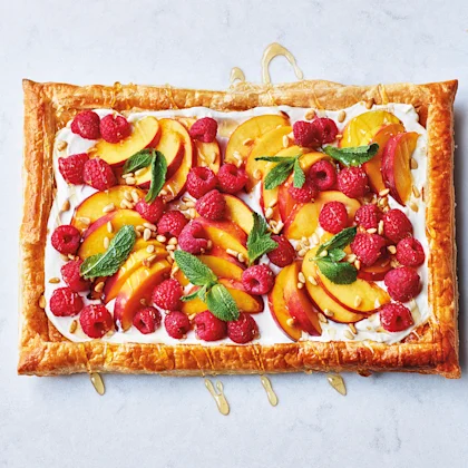 Mascarpone and Peach Tart