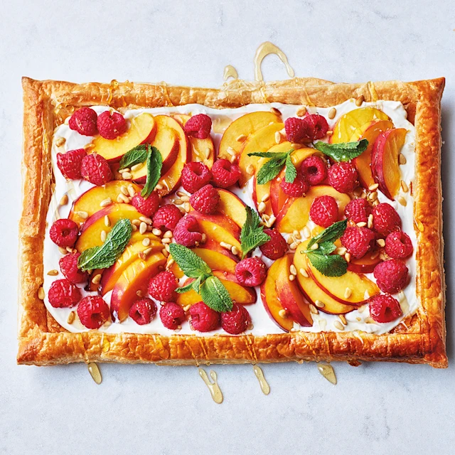Mascarpone and Peach Tart