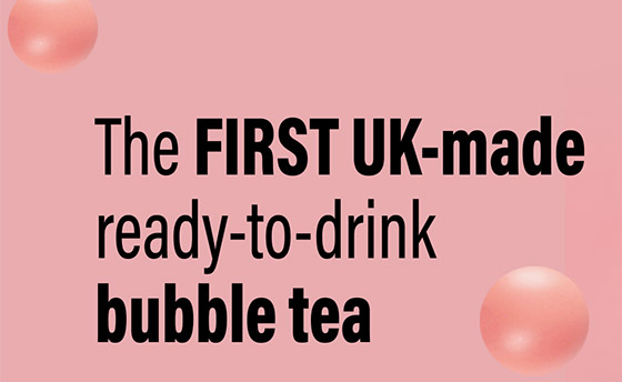 The FIRST UK-made ready-to-drink bubble tea