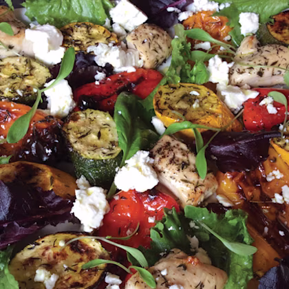 Warm Chicken Salad with Feta