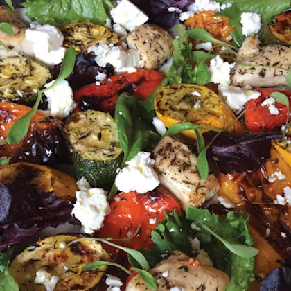 Warm Chicken Salad with Feta