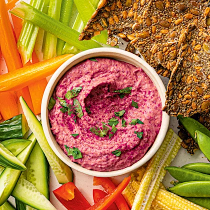 Children’s Pink Bean Dip with Sweet Onions