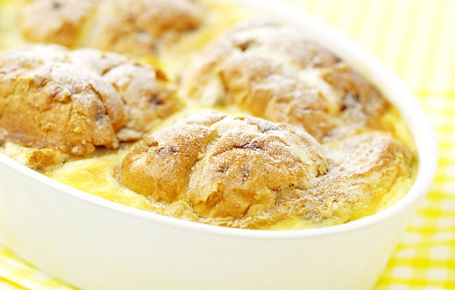 Hot Cross Bun Pudding