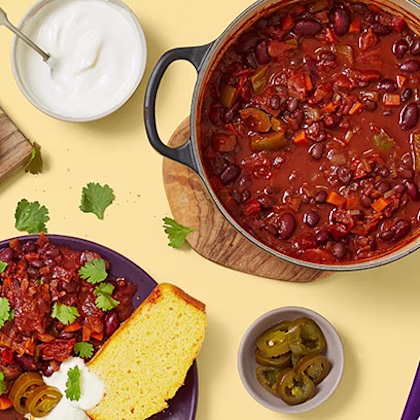 Veggie Chilli with Cornbread