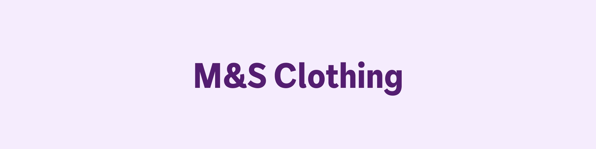 M&S Clothing