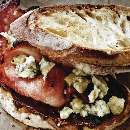 Cured Bacon, Stilton and Chocolate Sandwich