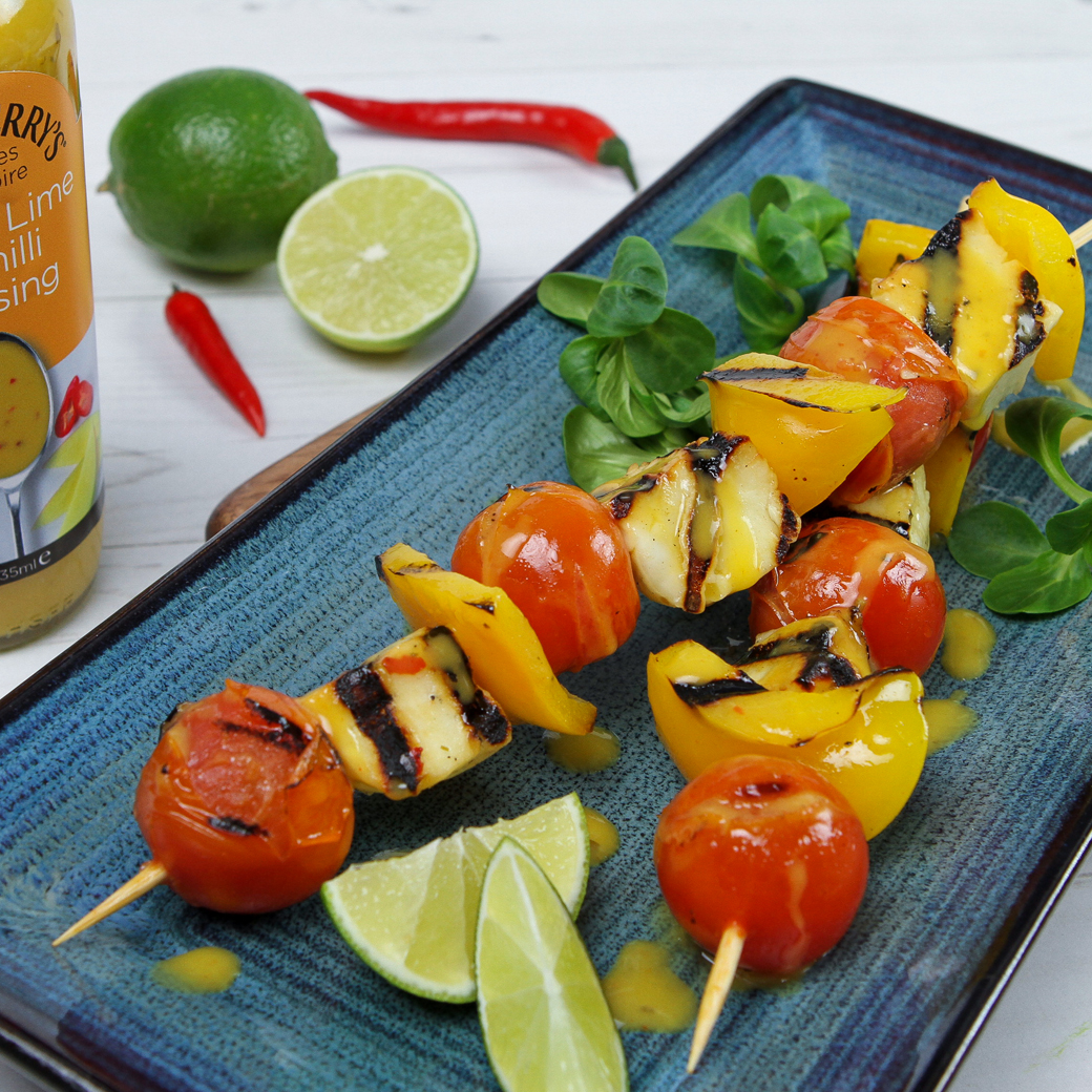 Mango, Lime & Chilli Halloumi Kebabs