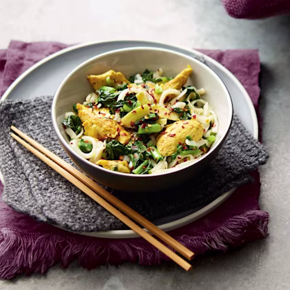 Coconut, mango and lime chicken noodles