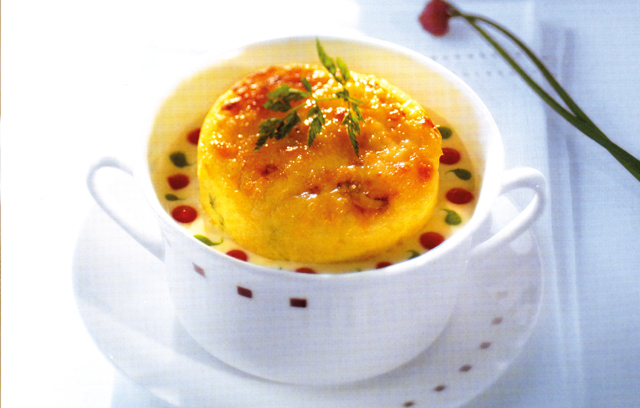 Baked Goat's Cheese Souffle