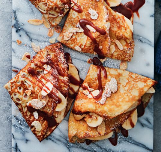 Chocolate and Banana Crepes