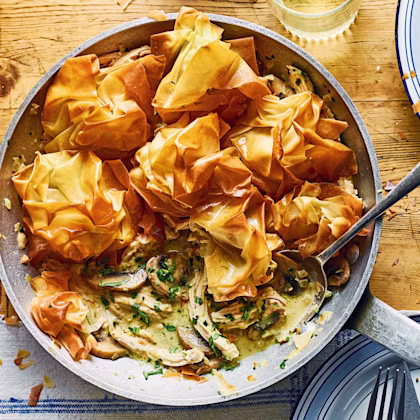 Speedy Chicken, Tarragon and Mushroom Pie