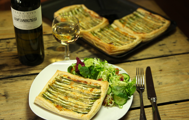 Asparagus Puff Pastry Tarts