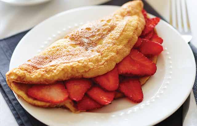 Sweet Soufflé Omelette with Strawberries
