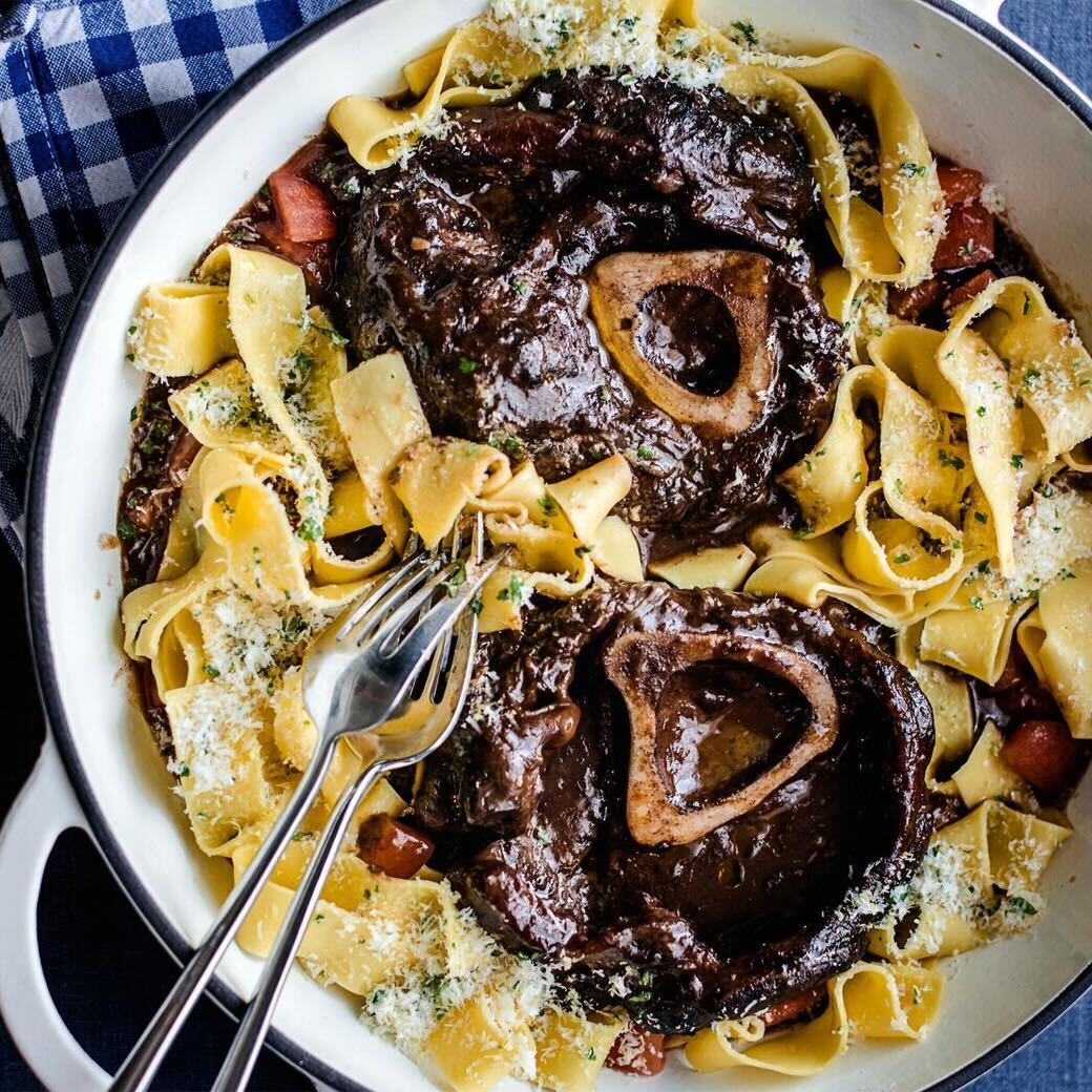 Italian-Style Beef Osso Buco with Pappardelle and Gremolata