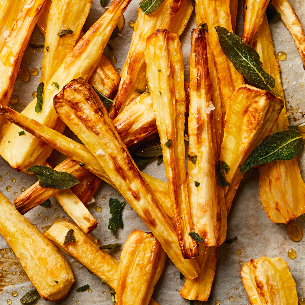 Hot Honey and Sage Parsnips