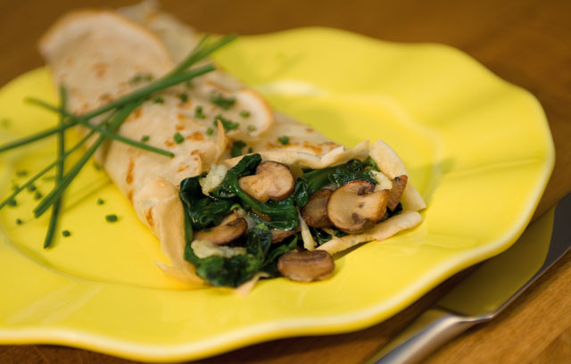 Mushroom & Spinach Pancakes