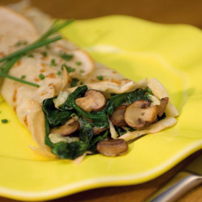 Mushroom & Spinach Pancakes