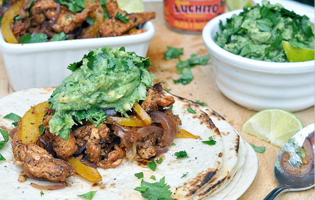 Garlic & Guajillo Chicken Fajitas