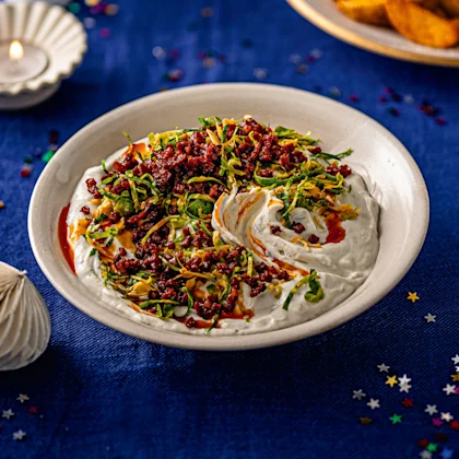 Blue Cheese and Chorizo Dip with Hot Honey