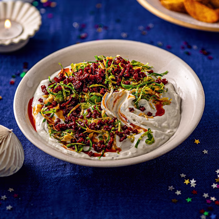 Blue Cheese and Chorizo Dip with Hot Honey
