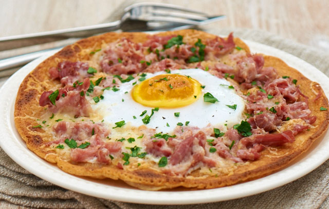 Ham Hock, Gruyere and Duck Egg Spelt Galettes
