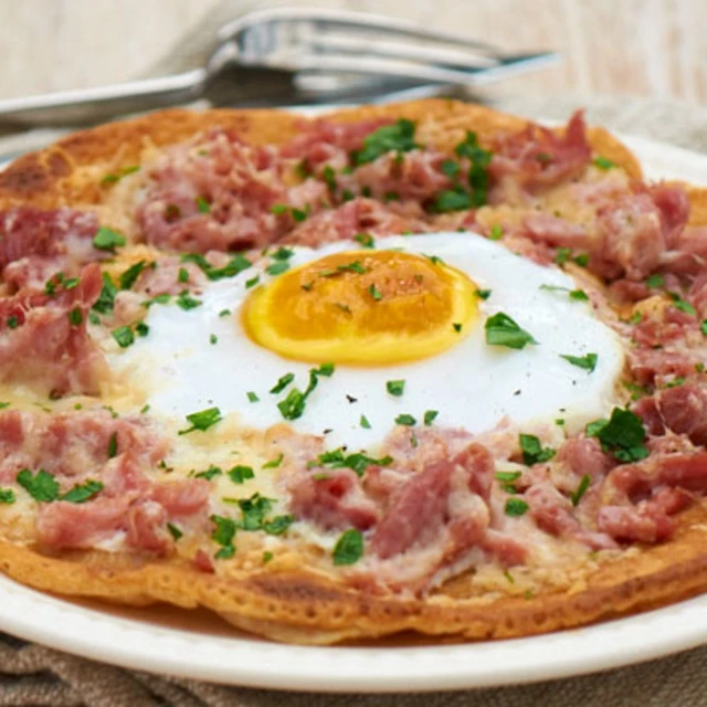 Ham Hock, Gruyere and Duck Egg Spelt Galettes