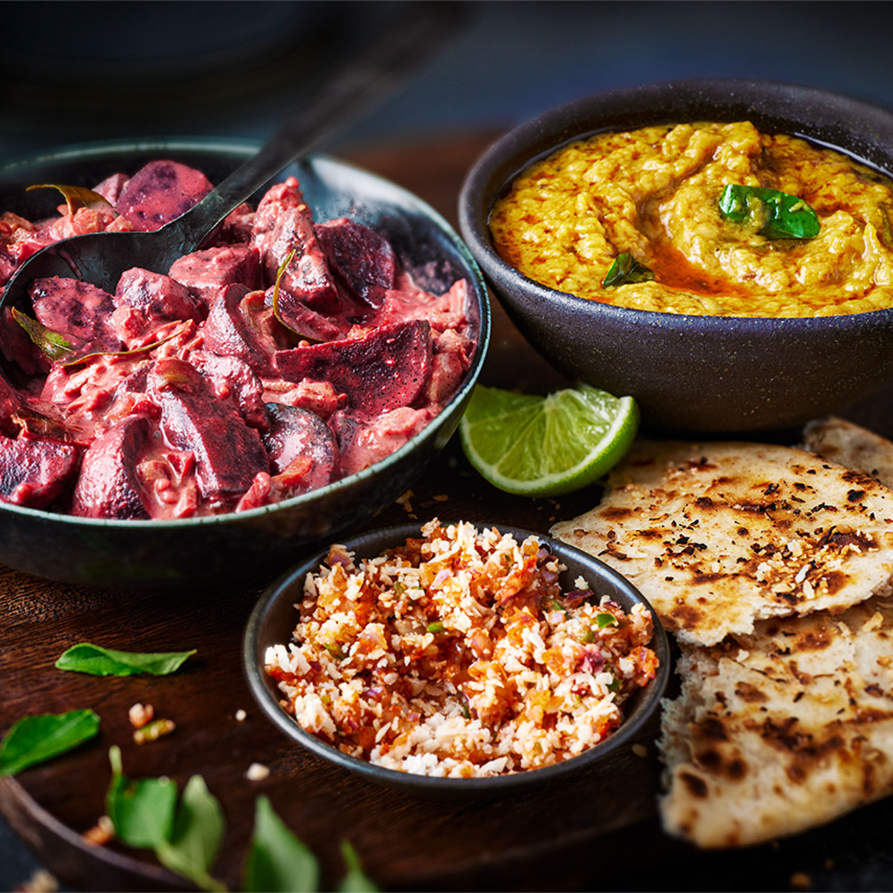 Sri Lankan-style Beetroot Curry with Sambol