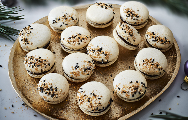 Sesame and Tahnini Macarons