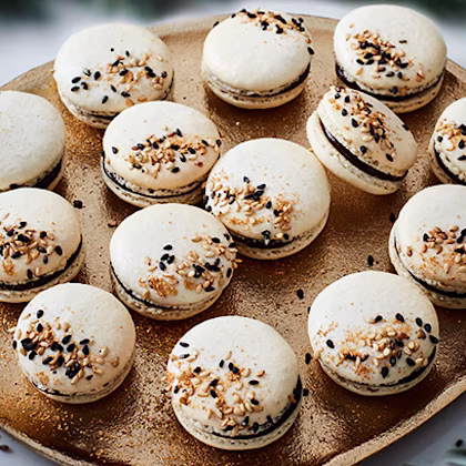 Sesame and Tahnini Macarons