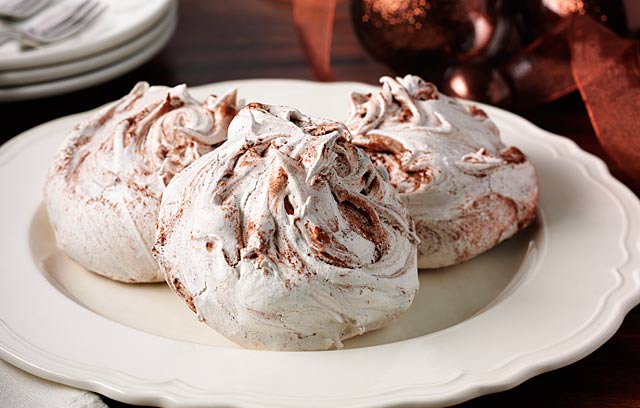 Chocolate Swirl Meringues