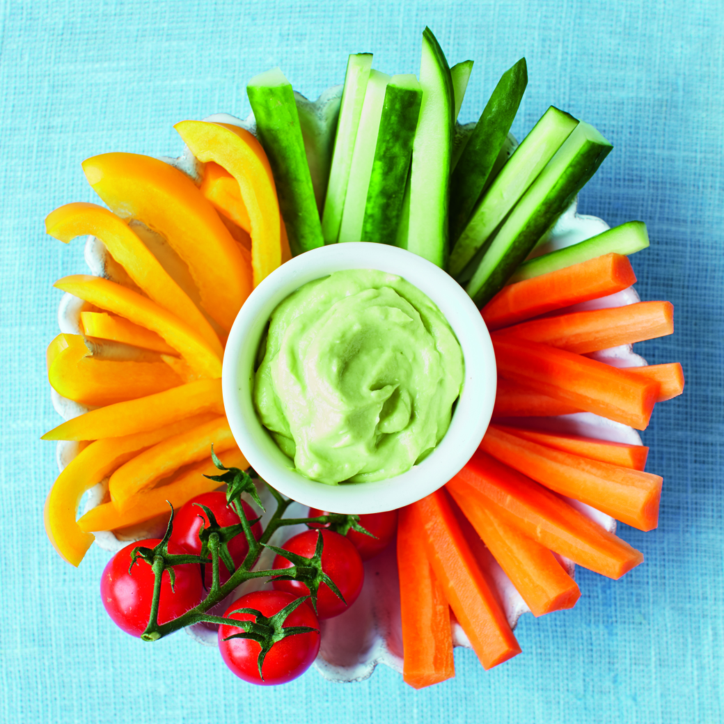 Avocado Yoghurt Dip with Crudites