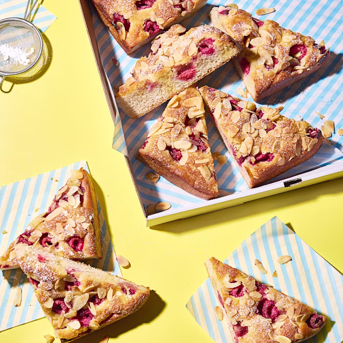 Raspberry Bakewell Focaccia