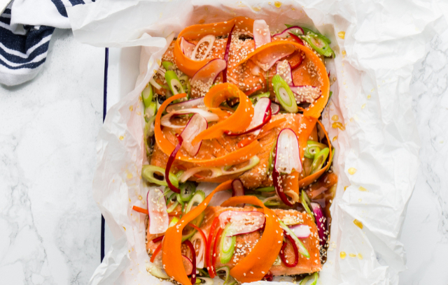 Caramelised salmon with chilli, lime and St Lawrence Gold Maple Syrup