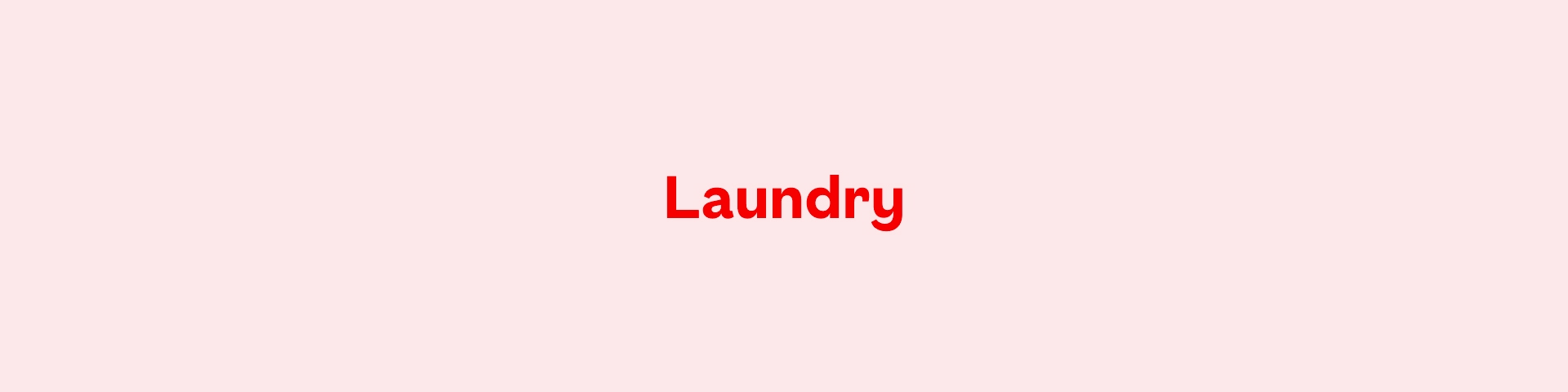 Laundry