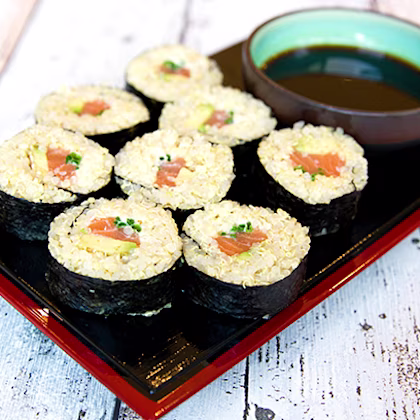 Quinoa Salmon and Avocado Sushi
