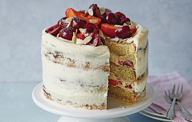 Ruby Bhogal’s Cherry, Apricot and Almond Shortcake