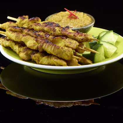 Malaysian Chicken Satay with Peanut Sauce