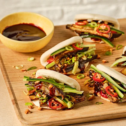 Bao with Sticky Aubergine