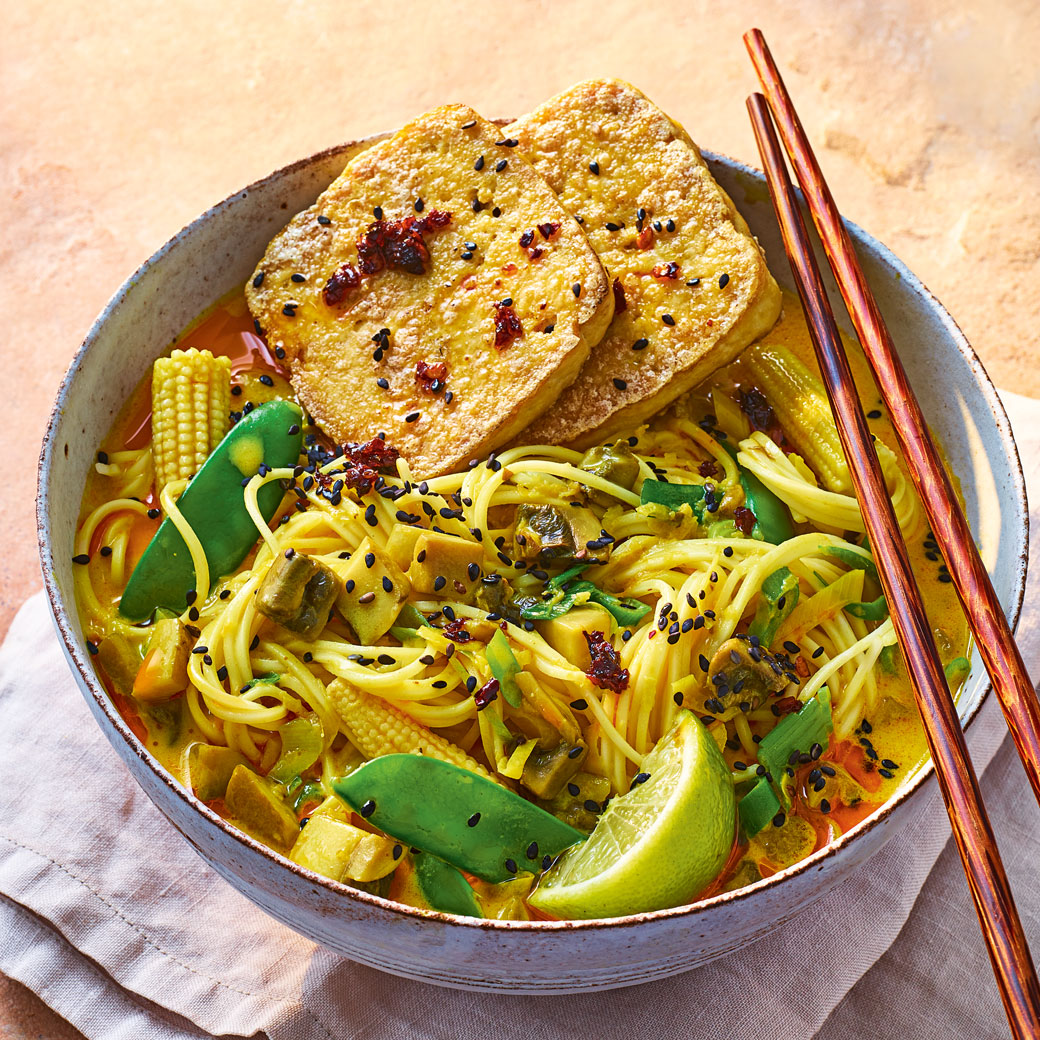 Brothy Coconut and Turmeric Noodles