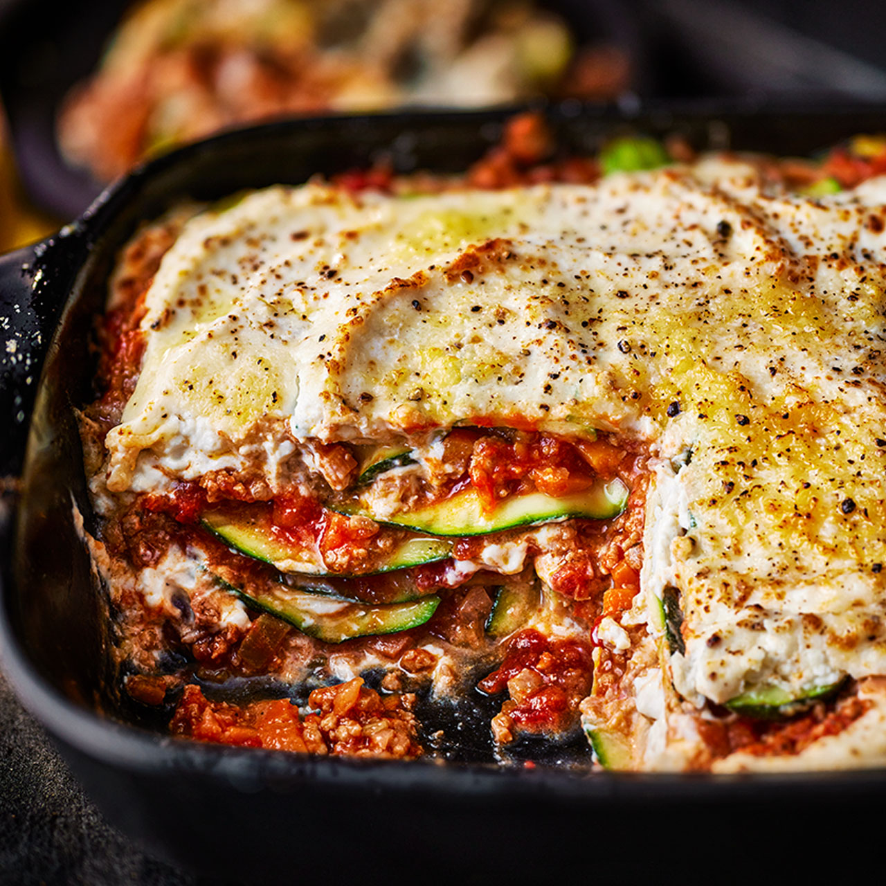 Turkey, Courgette and Ricotta No‑Pasta Lasagne