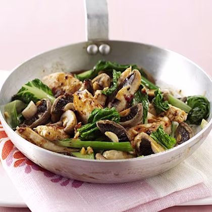 Chicken with Mushrooms and Black Bean Sauce