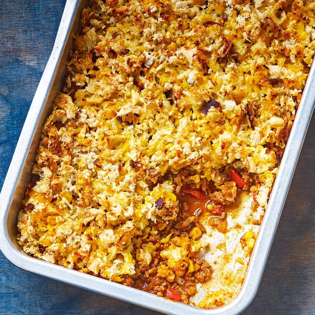 Tex-Mex Cottage Pie with Cornbread Crumb