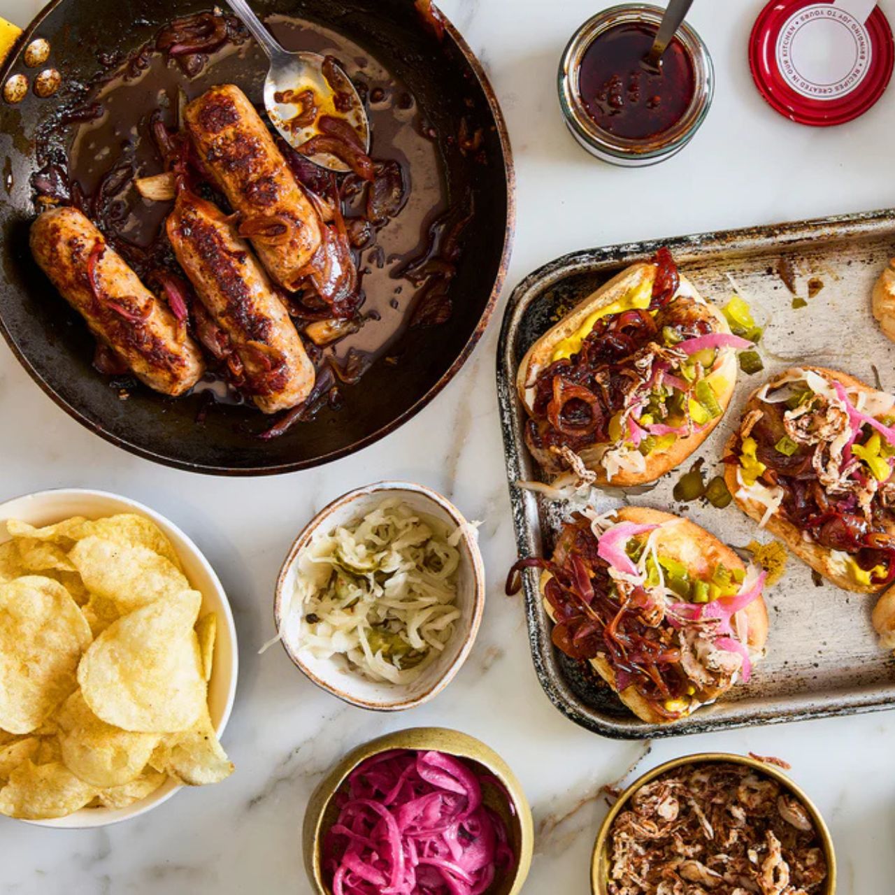 These sticky sausages by Yotam Ottolenghi are all about the balance of sweet and sharp.